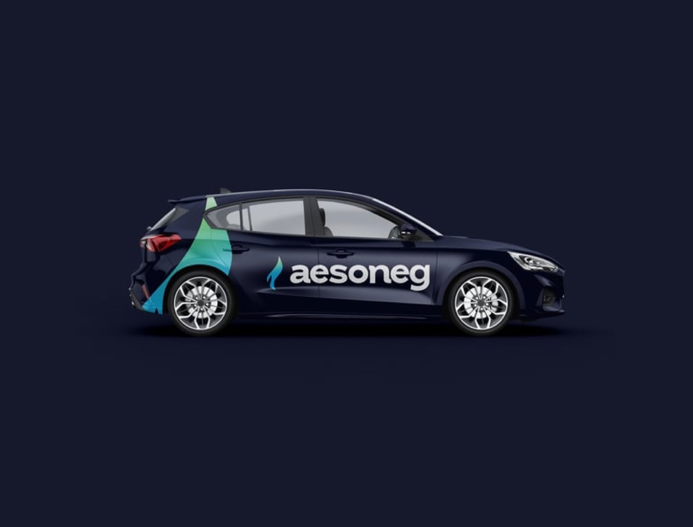 Branded vehicle wrap design